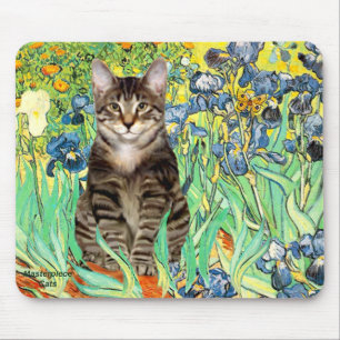 Schwertlilien - Getigerte Katze 30 Mousepad