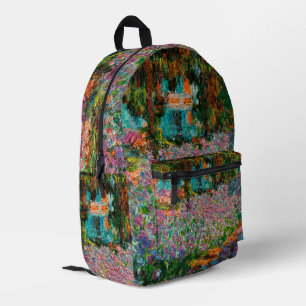 Schwertlilien Monet Garten Giverny Blumen Bedruckter Rucksack