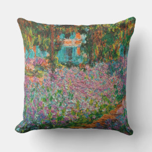 Schwertlilien Monet Garten Giverny Blumen Kissen