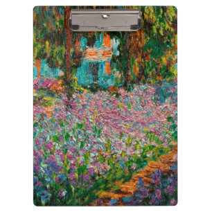 Schwertlilien Monet Garten Giverny Blumen Klemmbrett