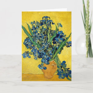 Schwertlilien Vintage Van Gogh Blumenmalerei Karte