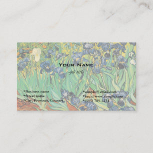 Schwertlilien von Van Gogh Visitenkarte