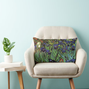 Schwertlilien von Vincent van Gogh, Vintage-Garten Lendenkissen