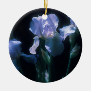 Schwertlilienblüten in der Dämmerung Keramik Ornament
