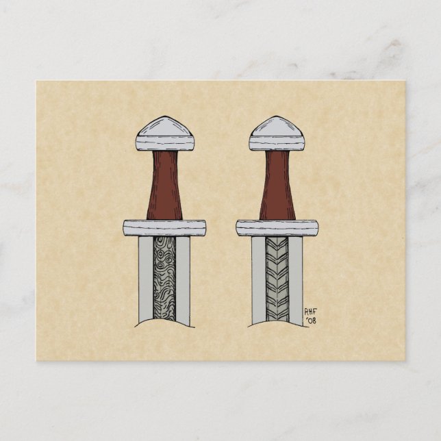 Schwertmuster Postkarte (Vorderseite)