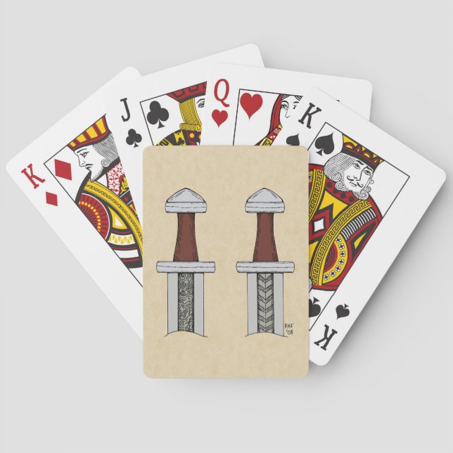 Schwertmuster Spielkarten (Rückseite)