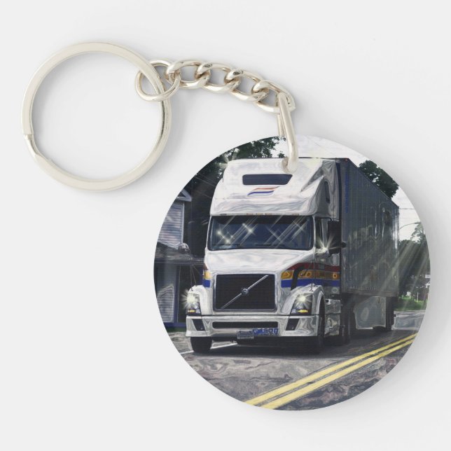 Schwertransporte Art für Lkw-Fahrer Schlüsselanhänger (Vorderseite)