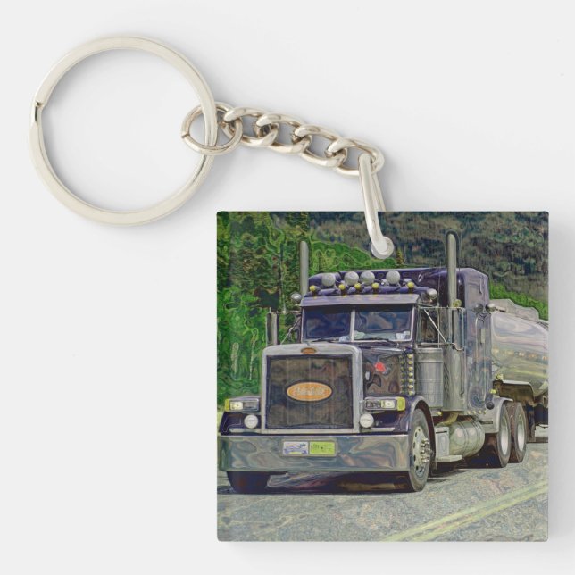 Schwertransporte Art für Lkw-Fahrer Schlüsselanhänger (Vorderseite)