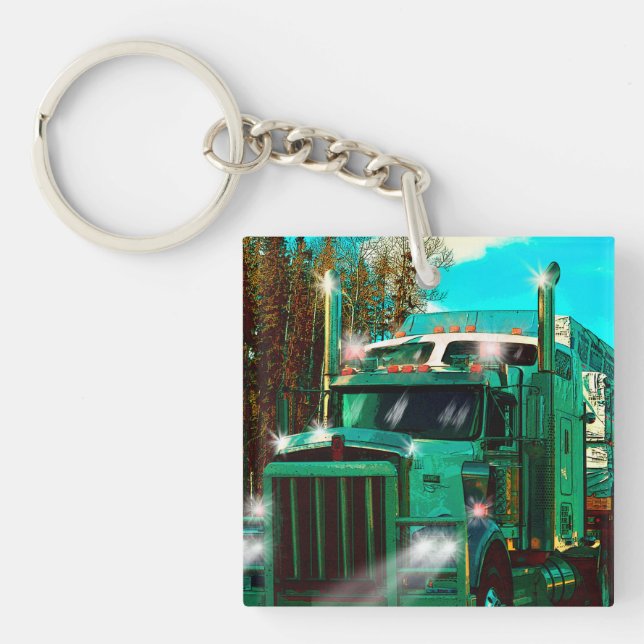 Schwertransporte Art für Lkw-Fahrer Schlüsselanhänger (Vorderseite)