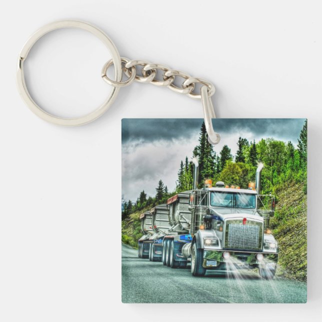 Schwertransporte Art für Lkw-Fahrer Schlüsselanhänger (Vorderseite)