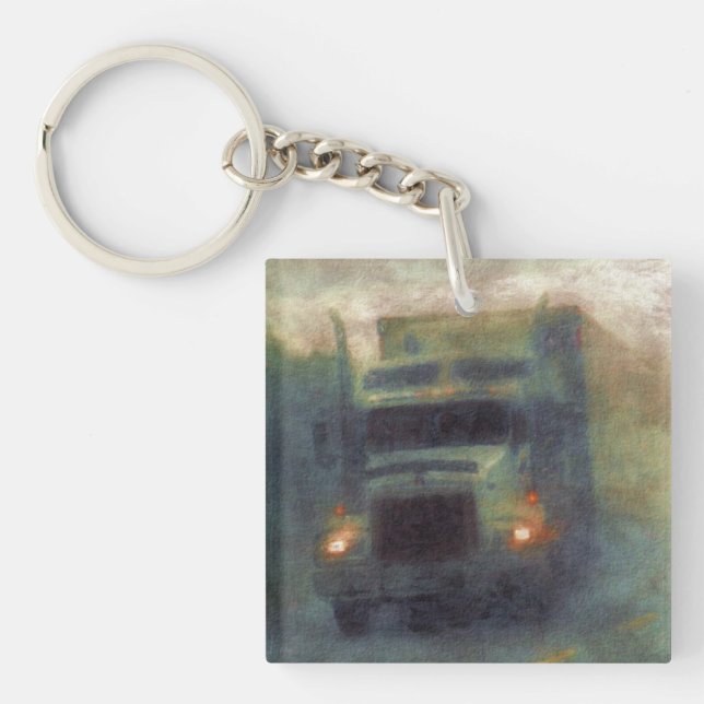 Schwertransporte Art für Lkw-Fahrer Schlüsselanhänger (Vorderseite)