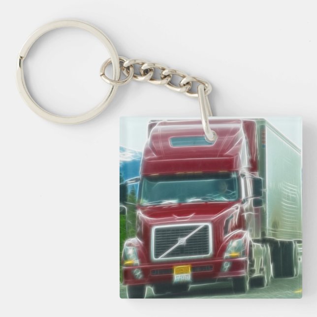 Schwertransporte Art für Lkw-Fahrer Schlüsselanhänger (Vorderseite)