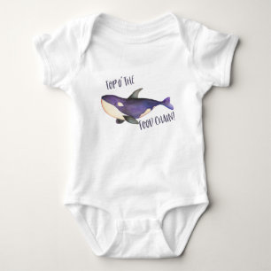 Schwertwal-Bodysuit, SpitzenO die Nahrungskette Baby Strampler
