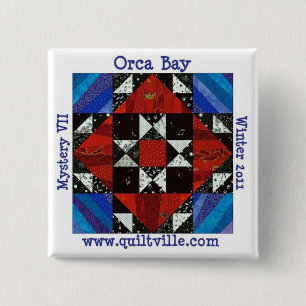 Schwertwal-Bucht-Geheimnisknopf, Quiltville Button