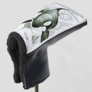 Schwertwal-Karten-Grün Golf Headcover