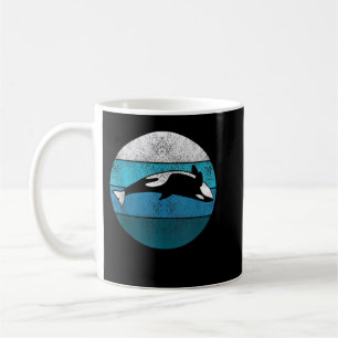 Schwertwal Killer Whale Retro Geschenk Meereskreat Kaffeetasse