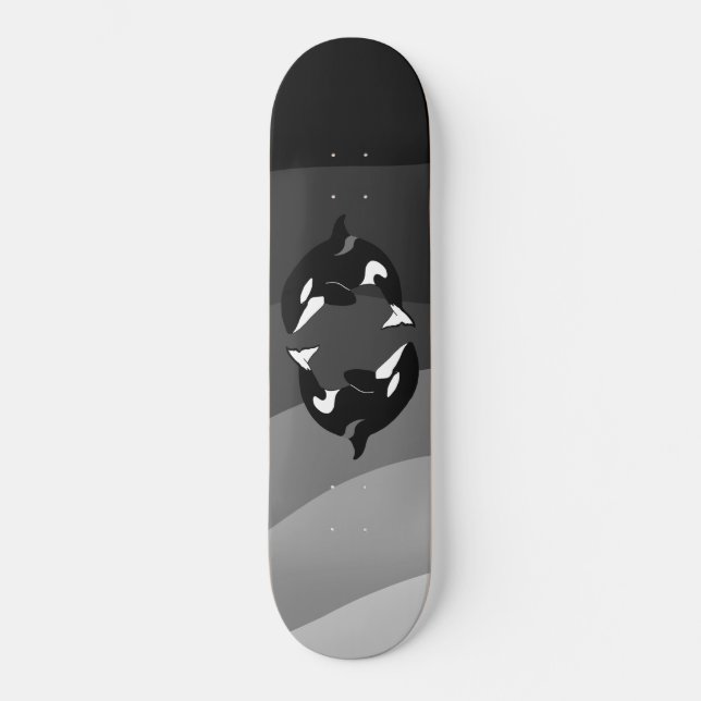 Schwertwal Orca  Skateboard (Vorderseite)