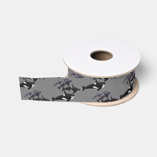 Schwertwal-Wal-Band-Papier-kundenspezifisches Ripsband (Spule)