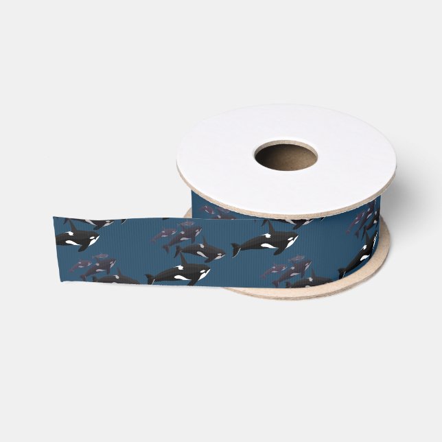 Schwertwal-Wal-Band-Papier-kundenspezifisches Ripsband (Spule)