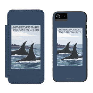 Schwertwal-Wale #1 - Bainbridge Insel, Washington Incipio Watson™ iPhone 5 Geldbörsen Hülle