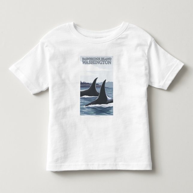 Schwertwal-Wale #1 - Bainbridge Insel, Washington Kleinkind T-shirt (Vorderseite)