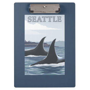 Schwertwal-Wale #1 - Seattle, Washington Klemmbrett
