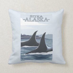 Schwertwal-Wale #1 - Sitka, Alaska Kissen