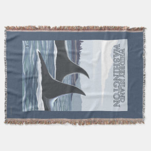 Schwertwal-Wale #1 - Whidbey, Washington Decke