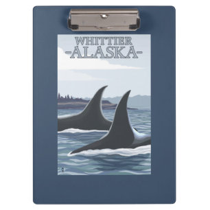 Schwertwal-Wale #1 - Whittier, Alaska Klemmbrett