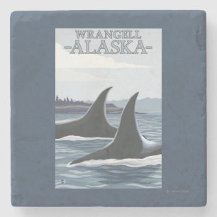 Schwertwal-Wale #1 - Wrangell, Alaska Steinuntersetzer
