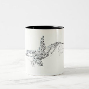 Schwertwal Zweifarbige Tasse