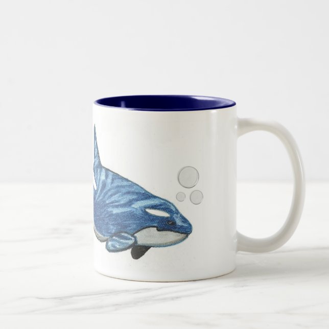 "Schwertwal " Zweifarbige Tasse (Rechts)