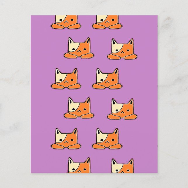 Schwerwiegende Katzen an lila (Vorderseite)