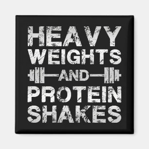 Schwerwiegende und Protein-Shakes - Gymnastik Magnet