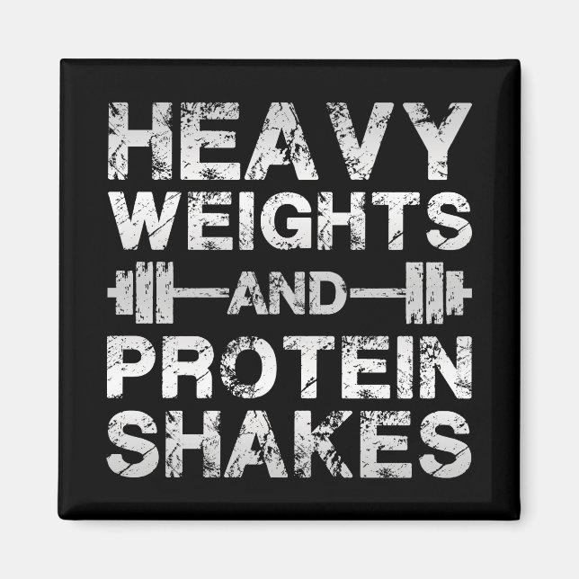 Schwerwiegende und Protein-Shakes - Gymnastik Magnet (Vorne)
