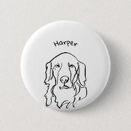 Schwerwiegender Goldener Retriever Button