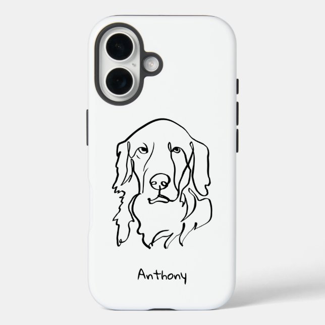 Schwerwiegender Goldener Retriever iPhone 16 Hülle (Rückseite)