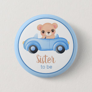 Schwester, Baby Showknopf Button