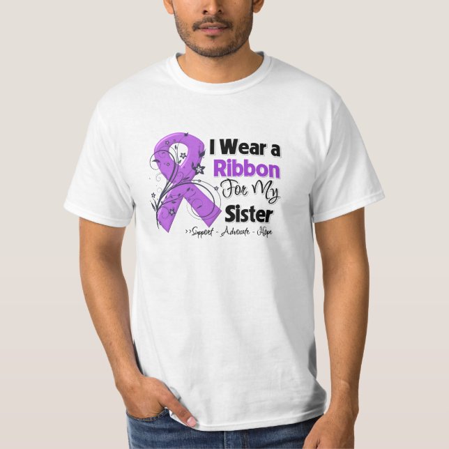 Schwester - Bauchspeicheldrüsenkrebs T-Shirt (Vorderseite)