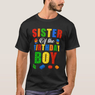 Schwester Birthday Boy Master Builder Gebäude Bric T-Shirt