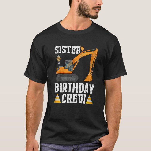 Schwester Birthday Crew - BauBirthday Party T-Shirt (Vorderseite)