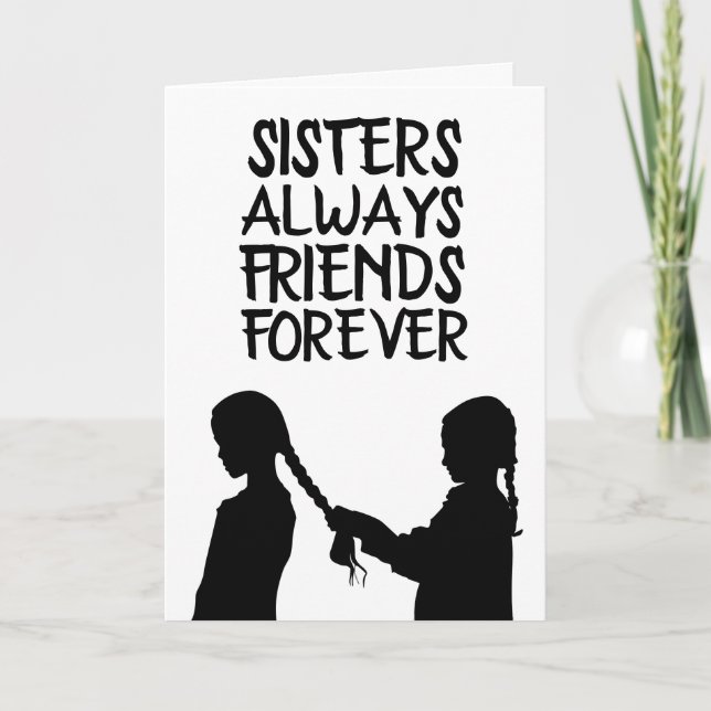 SCHWESTER BIRTHDAY FREUND GREETING CARDS KARTE (Vorderseite)