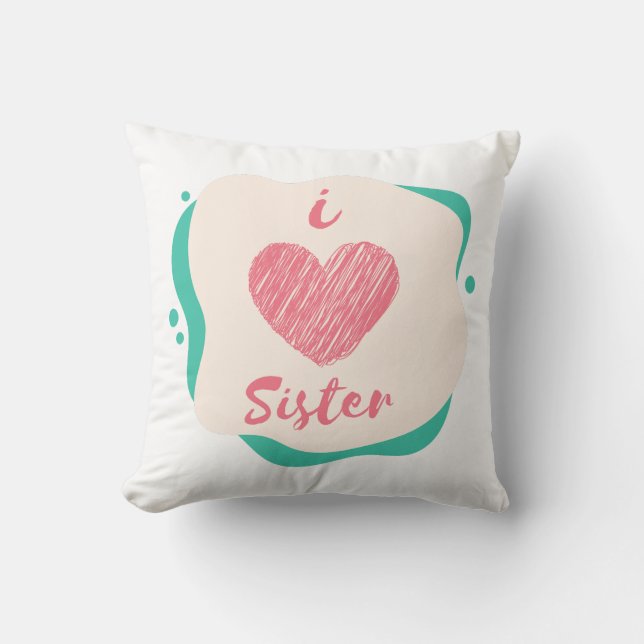 Schwester/Bruder der Liebe Kissen (Vorderseite)