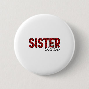 Schwester Claus Weihnachten Rot kariert Pyjama Fam Button