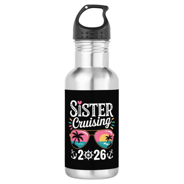 Schwester Cruising 2026 Edelstahlflasche (Vorderseite)
