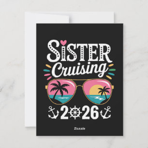 Schwester Cruising 2026 Feiertagskarte