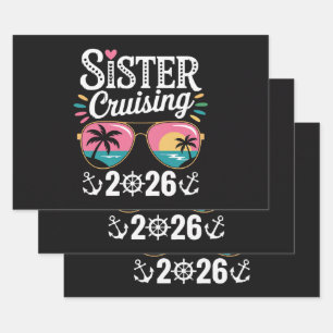 Schwester Cruising 2026 Geschenkpapier Set