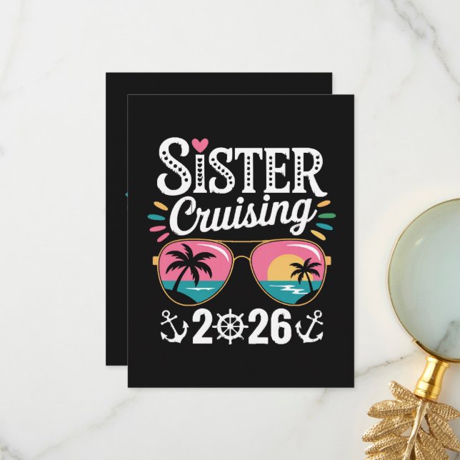 Schwester Curising 2026 Dankeskarte (Vorderseite/Rückseite Beispiel)