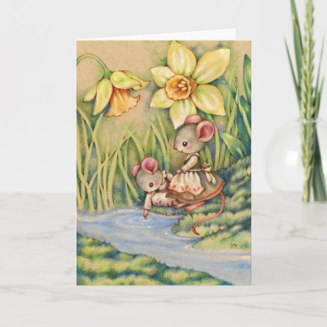 Schwester Dearest - Niedliche Maus Art Card Karte (Vorderseite)