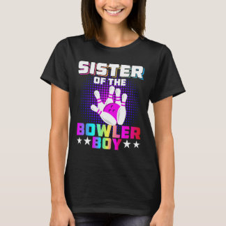 Schwester der Bowler Boy Matching Family Bowling B T-Shirt